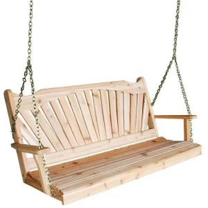 Fanback Cedar Porch Swing — view 2