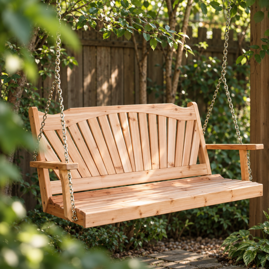 Fanback Cedar Porch Swing